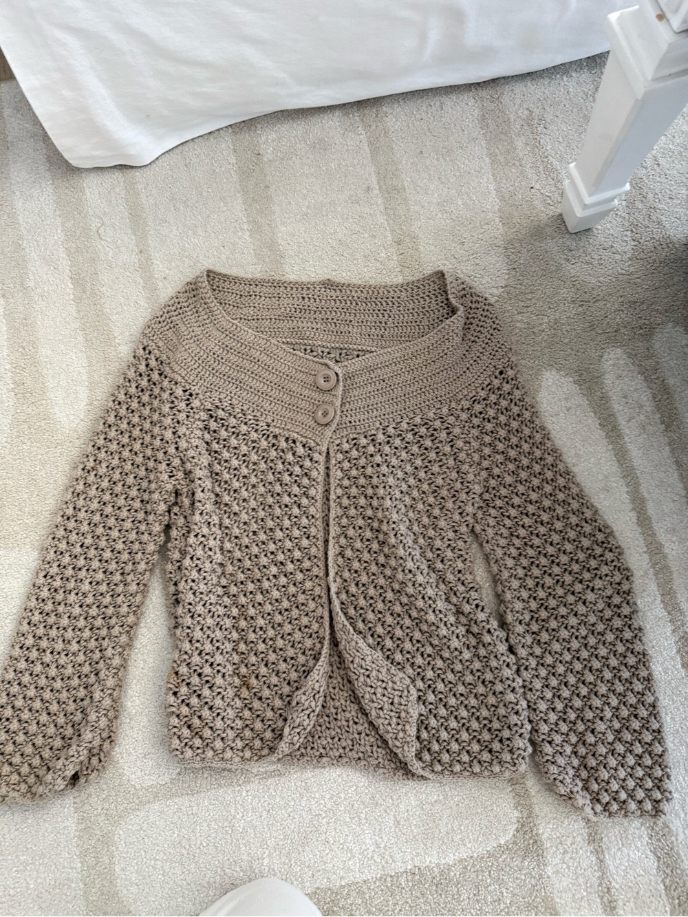 Women’s Chunky Knit Button-Up Cardigan Sweater - Taupe